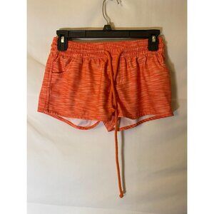 US Apparel womens Size XS Orange running SHorts elastic waist 3/4